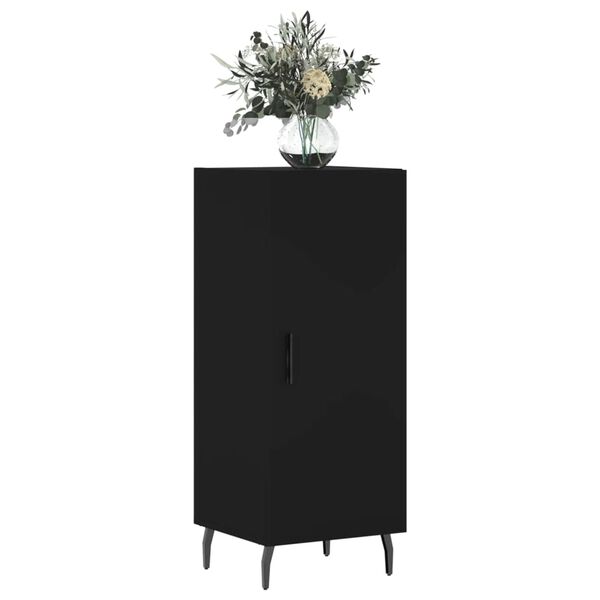 vidaXL Sideboard Schwarz 34,5x34x90 cm Holzwerkstoff