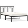 vidaXL Bettgestell mit Kopfteil Metall Schwarz 100x200 cm