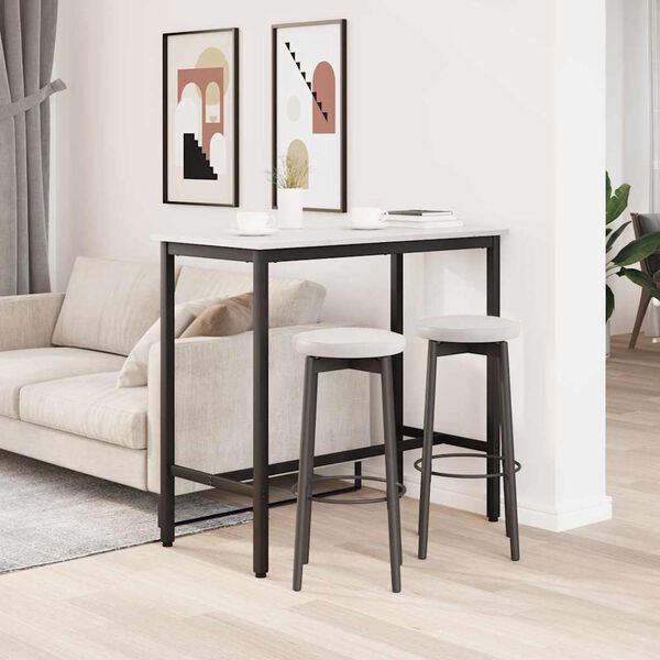 vidaXL Tisch Wei&szlig; 100 x 50 x 91 cm Ingenieure Holz und Stahl