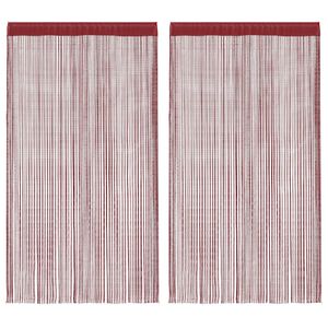 vidaXL Fadenvorh&auml;nge 2 Stk. 100 x 250 cm Burgunderrot