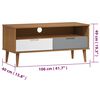 vidaXL TV-Schrank MOLDE Braun 106x40x49 cm Massivholz Kiefer