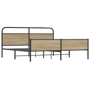 vidaXL Metallbett ohne Matratze R&auml;uchereiche 193x203 cm