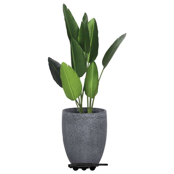 vidaXL Transportroller mit 8 Rollen 12 Stk Schwarz Polypropylen 150 kg