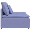 vidaXL Modulares Sofa Mittelmodul mit Kissen Jeansblau 100 cm