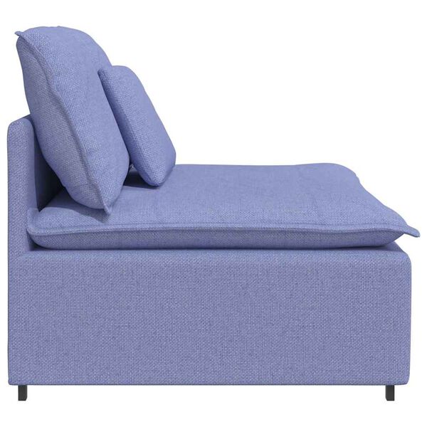 vidaXL Modulares Sofa Mittelmodul mit Kissen Jeansblau 100 cm