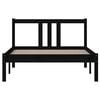 vidaXL Massivholzbett Schwarz 100x200 cm