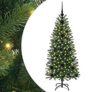 vidaXL K&uuml;nstlicher Weihnachtsbaum mit 150 LEDs Gr&uuml;n 120 cm PE und PVC