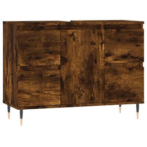 vidaXL Badschrank R&auml;uchereiche 80x33x60 cm Holzwerkstoff