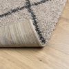 vidaXL Teppich Shaggy Hochflor Modern Beige und Anthrazit 120x170 cm