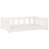 vidaXL Hundebett Wei&szlig; 95,5x65,5x28 cm Massivholz Kiefer
