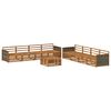 vidaXL Outdoor-Sofagarnitur 9 stk. Natur Massivholz Akazie