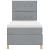 vidaXL Boxspringbett mit Matratze Hellgrau 100 x 200 cm Stoff