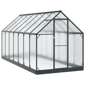 vidaXL Garten Gew&auml;chshaus mit T&uuml;r Anthrazit 183,5 x 423,5 x 207 cm