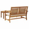 vidaXL Bank mit Kissen 2 pcs Braun und Creme Massivholz Teak