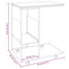 vidaXL Beistelltisch mit Rollen Weiß 55x36x63,5 cm Holzwerkstoff