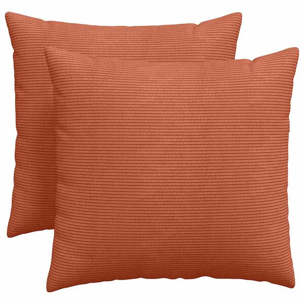 vidaXL Sofakissen 2 St&uuml;ck Rot-Orange 50 x 50 cm Cordstoff