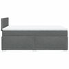 vidaXL Boxspringbett mit Matratze Dunkelgrau 120x200 cm Stoff