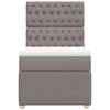 vidaXL Boxspringbett mit Matratze Taupe 90x190 cm Stoff