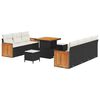 vidaXL Gartensofa-set 13 stk. 9-Sitzanzahl Schwarz und Creme