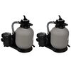 vidaXL Sandfilterpumpen 2 Stk. 600 W 17.000 L/h