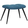 vidaXL Relaxsessel mit Hocker Blau Samt