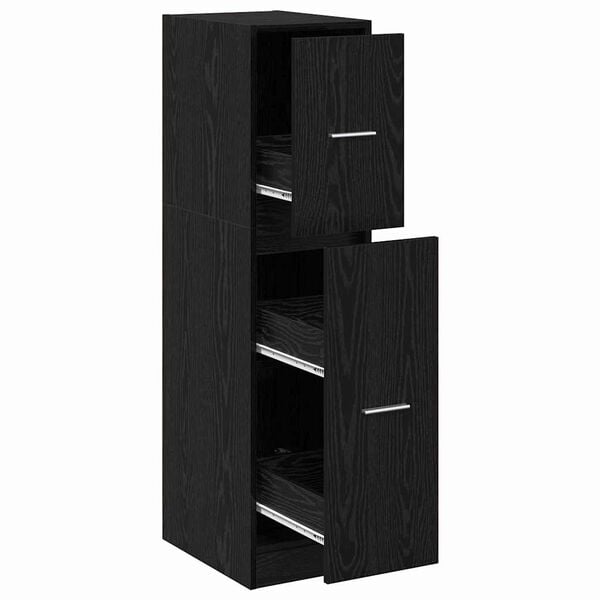 vidaXL Apothekerschrank Schwarze Eiche 30 x 41 x 118 cm Holzwerkstoff