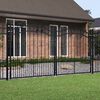 vidaXL Gartentor KAMPEN mit Speerspitze Schwarz 302 x 150 cm Stahl