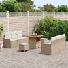 vidaXL Garten-Sofa-Set 9 pcs Beige Poly-Rattan