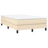 vidaXL Boxspringbett mit Matratze Creme 120x200 cm Stoff