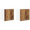 vidaXL H&auml;ngeschrank 2 pcs Altes Holz und Wei&szlig; Holzwerkstoff