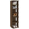vidaXL Schuhregal Braun Eichen-Optik 27,5x27x102 cm Holzwerkstoff