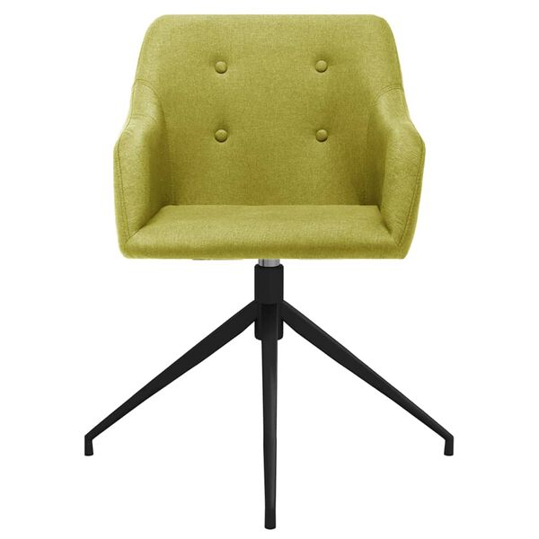 vidaXL Esszimmerst&uuml;hle 2 Stk. Drehbar Gr&uuml;n Stoff