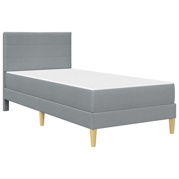 vidaXL Bettrahmen Hellgrau 80 x 200 cm Polyester