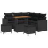 vidaXL Gartensofa-set mit Kissen 9 pcs Schwarz Poly-Rattan