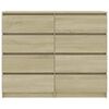 vidaXL Sideboard mit Schubladen Sonoma-Eiche 120x35x99cm Holzwerkstoff