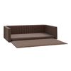 vidaXL Kofferraum-Hundebett Braun 110x70 cm Leinenoptik