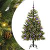 vidaXL K&uuml;nstlicher klappbarer Weihnachtsbaum mit Tannenzapfen 150 cm