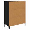 vidaXL Sideboard Schwarz Eichen-Optik 69,5 x 34 x 90 cm Holzwerkstoff