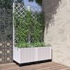 vidaXL Pflanzk&uuml;bel mit Rankgitter Wei&szlig; 80x40x136 cm PP