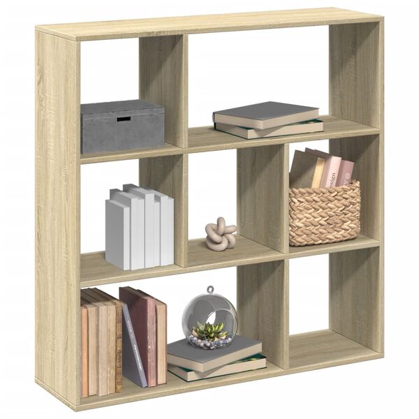 vidaXL Raumteiler-B&uuml;cherregal Sonoma-Eiche 102x29x103,5 cm