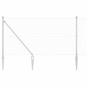 vidaXL Zaunpfosten Silber