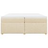 vidaXL Boxspringbett mit Matratze Creme 200x200 cm Stoff