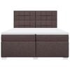 vidaXL Boxspringbett mit Matratze Dunkelbraun 200x200 cm Stoff
