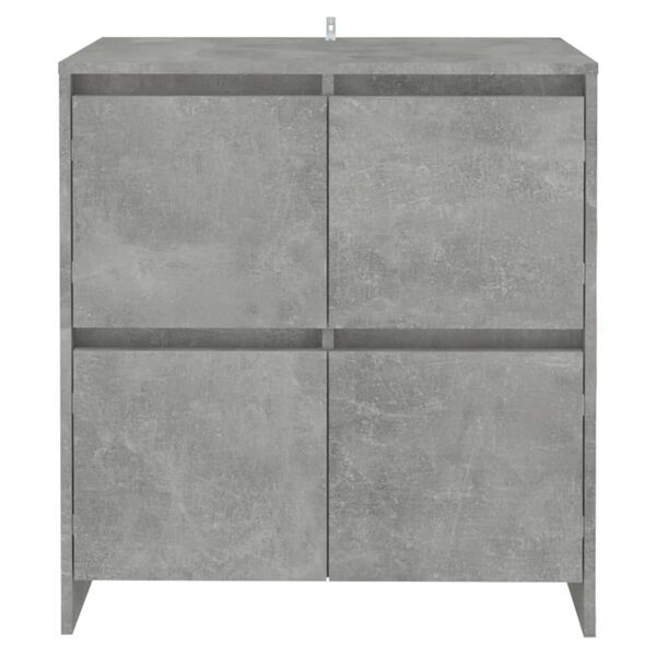 vidaXL Sideboards 2 Stk. Betongrau 70x41x75 cm Holzwerkstoff