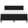 vidaXL Boxspringbett mit Matratze Schwarz 200 x 160 cm Polyester