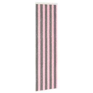 vidaXL Insektenschutzvorhang Chenille Silber Grau und Rosa 56 x 200 cm