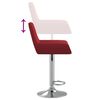 vidaXL Barhocker 2 Stk. Weinrot Stoff