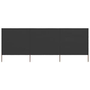 vidaXL 3-teiliges Windschutzgewebe 400 x 80 cm Anthrazit