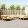 vidaXL Outdoor-Sofagarnitur mit Kissen 9 pcs Natur und Creme