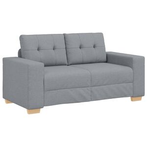 vidaXL Zweisitzer-Sofa Hellgrau 160x77x82 cm Stoff